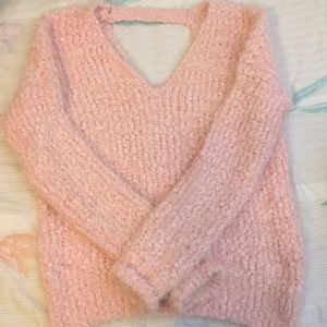 Pink Fuzzy Sweater